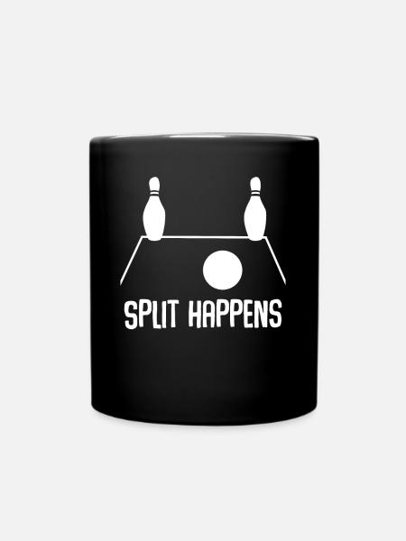 Bowling Ball Split Bowling Pins - Tasse einfarbig - Schwarz
