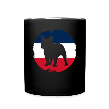French Bulldog - Tasse einfarbig - Schwarz - Vorne