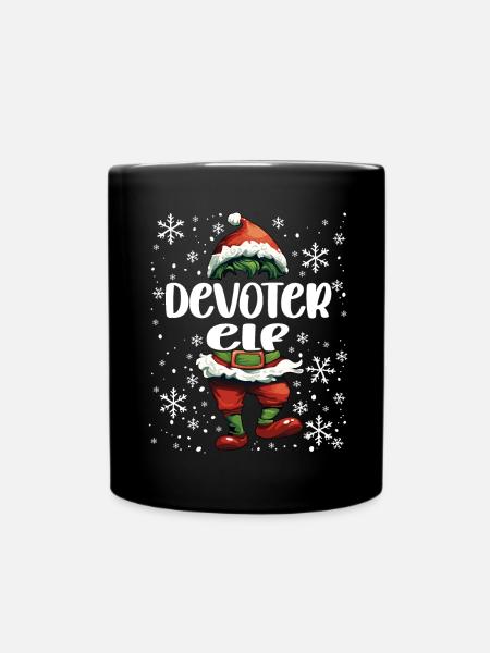 Weihnachtsoutfit Devoter Elf - Tasse einfarbig - Schwarz