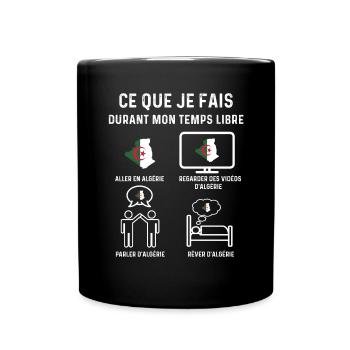 algérie dz temps libre cadeau - Mug uni - noir - Devant