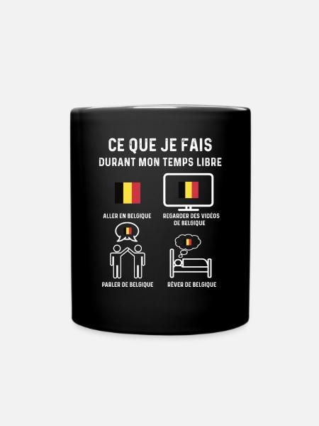 belgique temps libre cadeau - Mug uni - noir