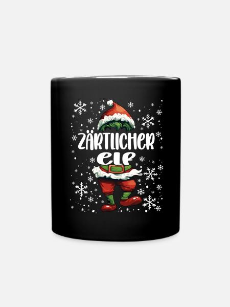 Weihnachtsoutfit Zärtlicher Elf - Tasse einfarbig - Schwarz