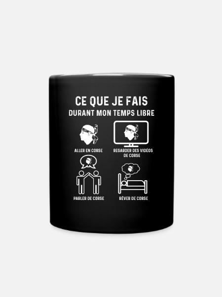 corse tête maure temps libre cadeau - Mug uni - noir