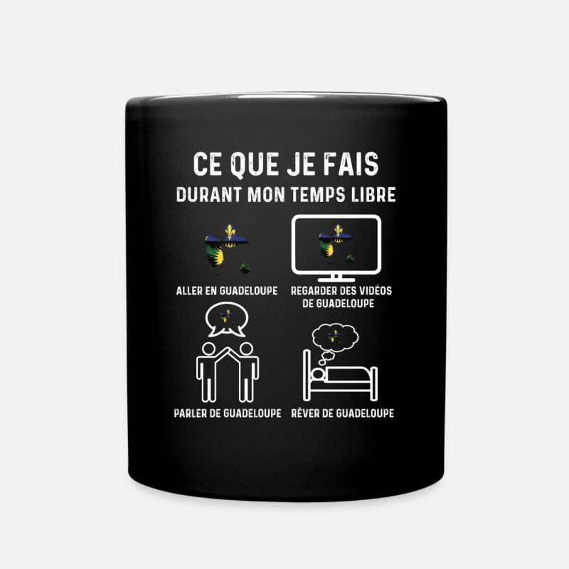 guadeloupe temps libre cadeau - Mug uni - noir