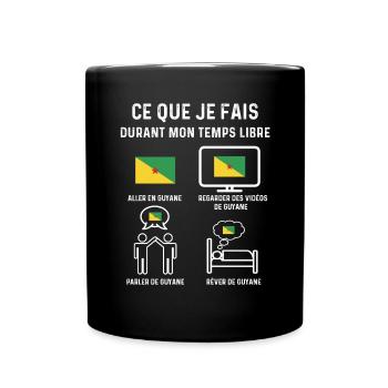 guyane 973 temps libre cadeau - Mug uni - noir - Devant