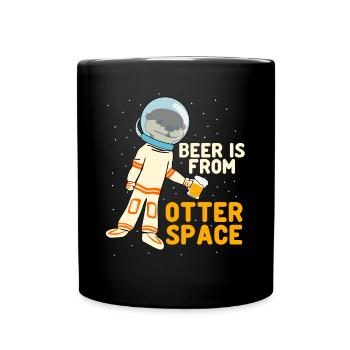 Otters and Beer Otter - Tasse einfarbig - Schwarz - Vorne