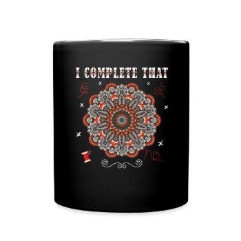 Cross-Titching Vervollständige Ich Diesen - Tasse einfarbig - Schwarz - Vorne