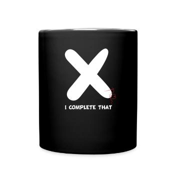 Cross-titching je complète ceci - Mug uni - noir - Devant