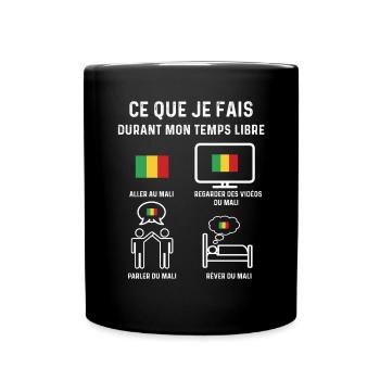 mali temps libre cadeau - Mug uni - noir - Devant