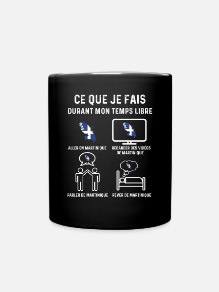 martinique drapeau temps libre cadeau - Mug uni - noir