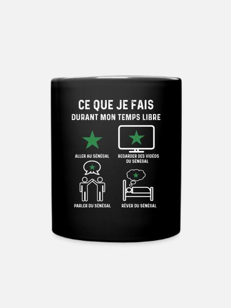 sénégal étoile temps libre cadeau - Mug uni - noir