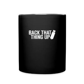 Sauvegarde de cette chose sur la clé USB - Mug uni - noir - Devant