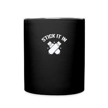 Collez-le dans le module de mémoire rétro de la clé USB - Mug uni - noir - Devant