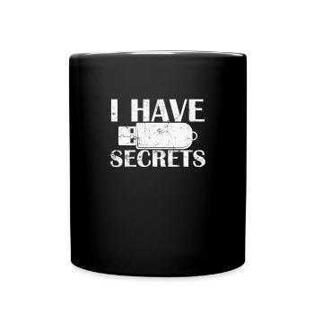 I have Secrets USB Stick Retrospeichermodul - Tasse einfarbig - Schwarz - Vorne