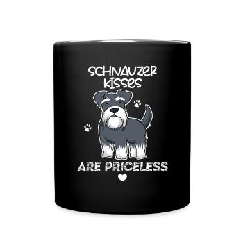Schnauzer kisses are priceless master mistress - Full Colour Mug - black - Front