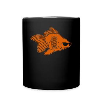 Goldfish Sunglasses Gold Fish - Tasse einfarbig - Schwarz - Vorne