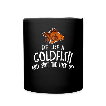Goldfishes Goldfish Aquarium Gold Fish - Tasse einfarbig - Schwarz - Vorne