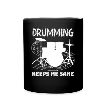 Drummer Drum Drumset Drumsticks Drums - Mug uni - noir - Devant