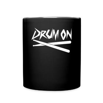 Batterie Drum Set Drum Drummer - Mug uni - noir - Devant