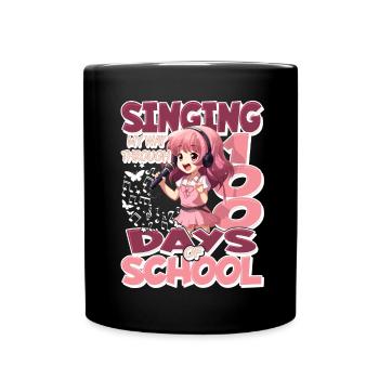 100. Tag Der Schulgesundkostüm 100 Schultage - Tasse einfarbig - Schwarz - Vorne