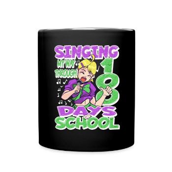 100. Tag Der Schulgesundkostüm 100 Schultage - Tasse einfarbig - Schwarz - Vorne