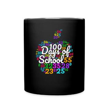 100th Day of School Costume 100 School Days - Full Colour Mug - black - Front