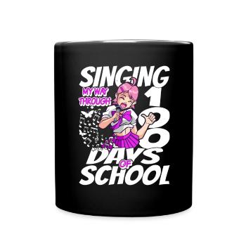 100. Tag Der Schulgesundkostüm 100 Schultage - Tasse einfarbig - Schwarz - Vorne