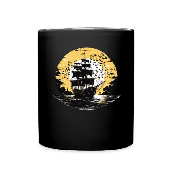 Conception de chant de mer pour les proches tout en chantant - Mug uni - noir - Devant
