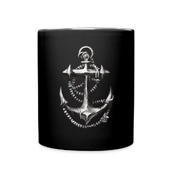 Conception de chant de mer pour les proches tout en chantant - Mug uni - noir - Devant