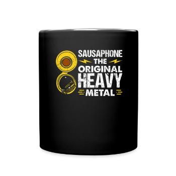 Funny Sousaphone Brass Band Player Marschband - Tasse einfarbig - Schwarz - Vorne
