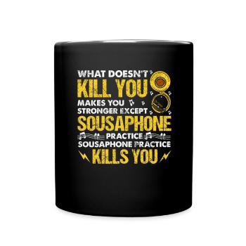 Funny Sousaphone Brass Band Player Marching Band - Full Colour Mug - black - Front
