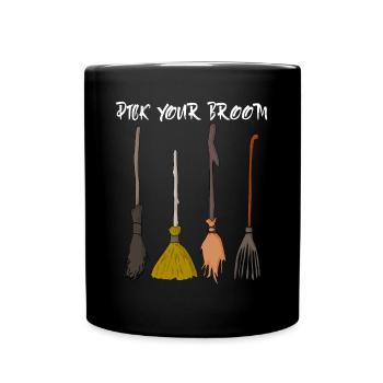 Witch Witchcraft Witch's Broom Halloween - Full Colour Mug - black - Front