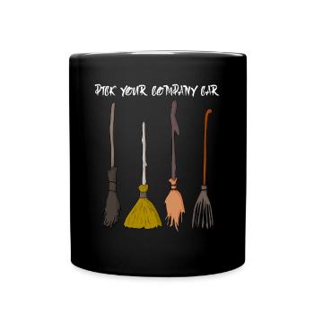 Witch's Broom Halloween Witch Witchcraft - Full Colour Mug - black - Front