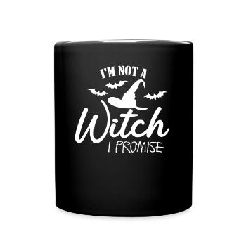 Halloween Witch Witchcraft Witch's Broom - Full Colour Mug - black - Front