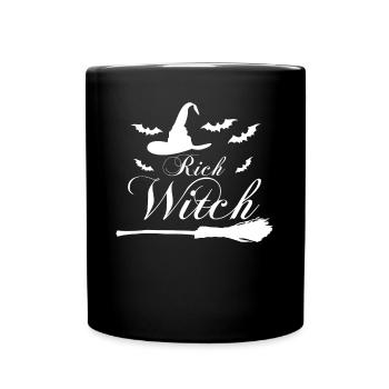 Witchcraft Witch Halloween Witch's Broom - Full Colour Mug - black - Front