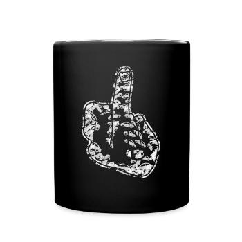 Middle Finger Car Misanthrope - Tasse einfarbig - Schwarz - Vorne