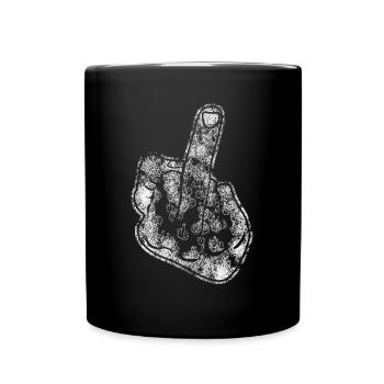 Middle Finger Statement Misanthrope - Tasse einfarbig - Schwarz - Vorne
