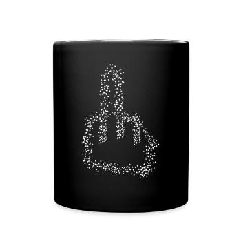 Middle Finger Stars Misanthrope - Tasse einfarbig - Schwarz - Vorne