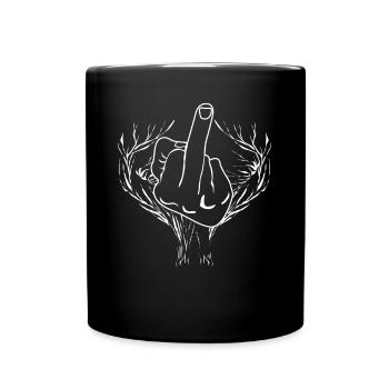 Middle Finger Tree Misanthrope - Tasse einfarbig - Schwarz - Vorne