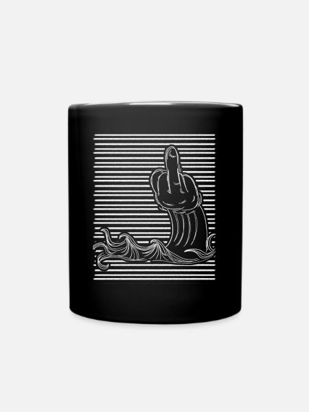 Middle Finger Wave Misanthrope - Tasse einfarbig - Schwarz