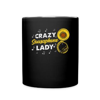 Funny Sousaphone Brass Band Player Marching Band - Full Colour Mug - black - Front