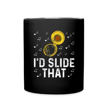 Funny Sousaphone Brass Band Player Marschband - Tasse einfarbig - Schwarz - Vorne