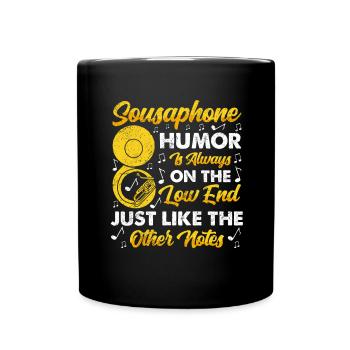 Funny Sousaphone Brass Band Player Marching Band - Full Colour Mug - black - Front