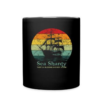Song Sea Shanty Design pour les bottes de chant des êtres chers - Mug uni - noir - Devant
