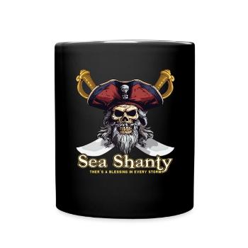 Song Sea Shanty Design pour les bottes de chant des êtres chers - Mug uni - noir - Devant