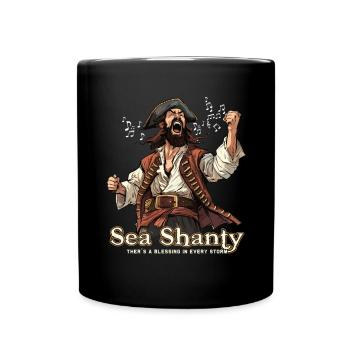 Song Sea Shanty Design pour les bottes de chant des êtres chers - Mug uni - noir - Devant