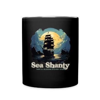 Song Sea Shanty Design pour les bottes de chant des êtres chers - Mug uni - noir - Devant