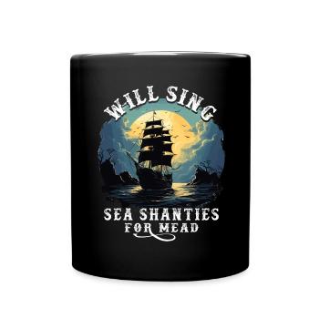 Song Sea Shanty Design Pour Amour Chantant Bottes - Mug uni - noir - Devant