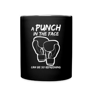 Boxer Punch Joke Boxing Gloves - Tasse einfarbig - Schwarz - Vorne