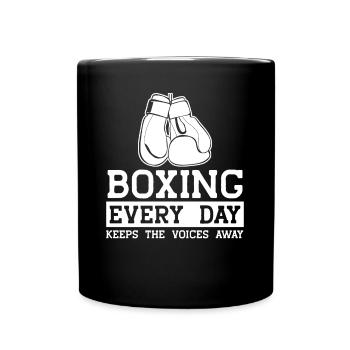 Boxer Boxing Gloves Amateur Boxing - Tasse einfarbig - Schwarz - Vorne